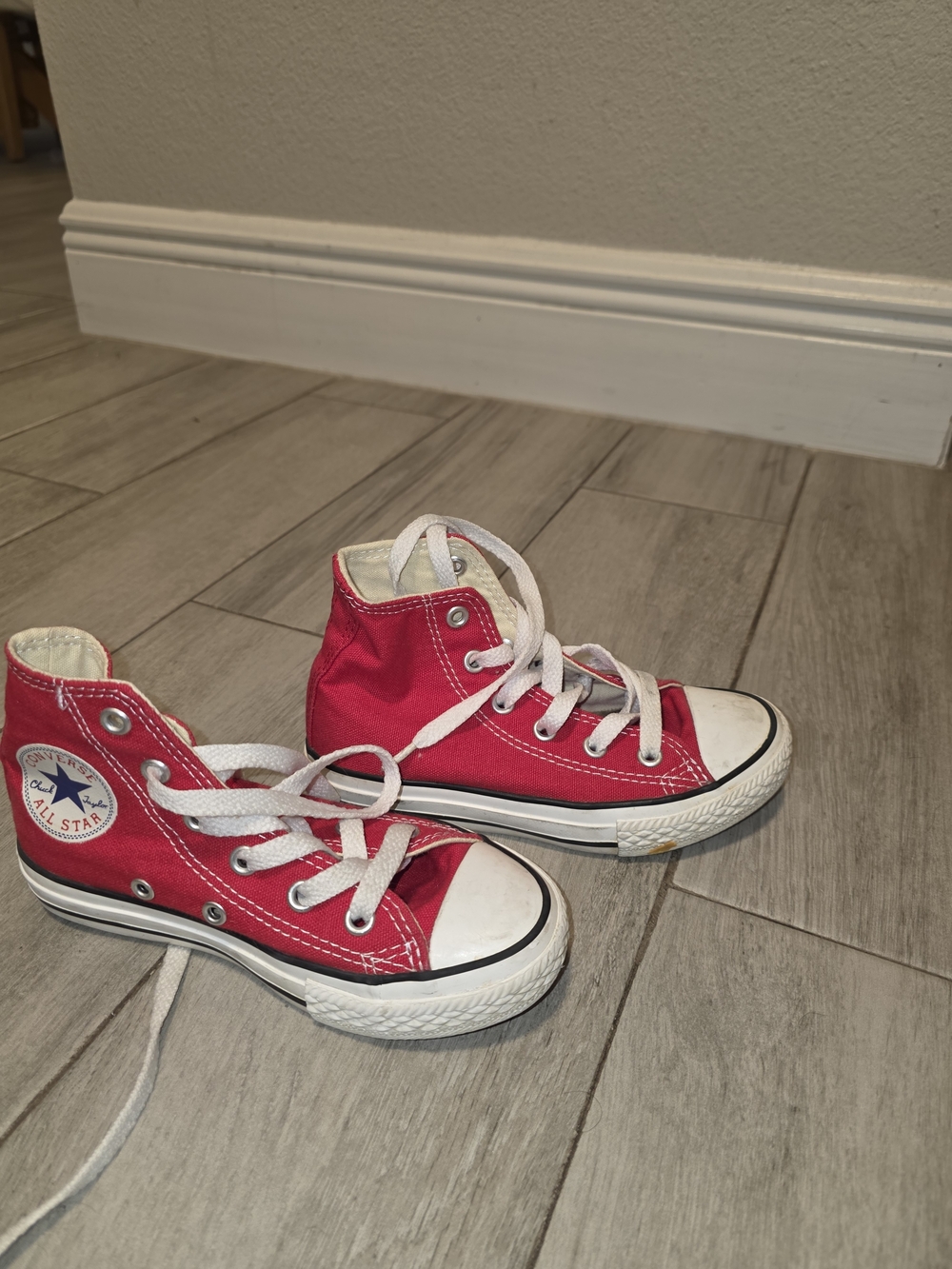 Converse Kids Red High Top Sneakers
